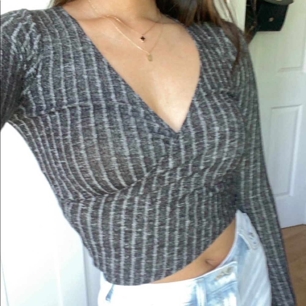 grey ballerina top